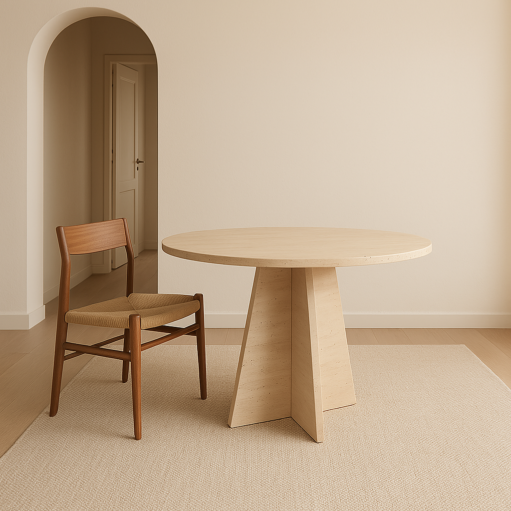 Centro Dining Table - Travertine