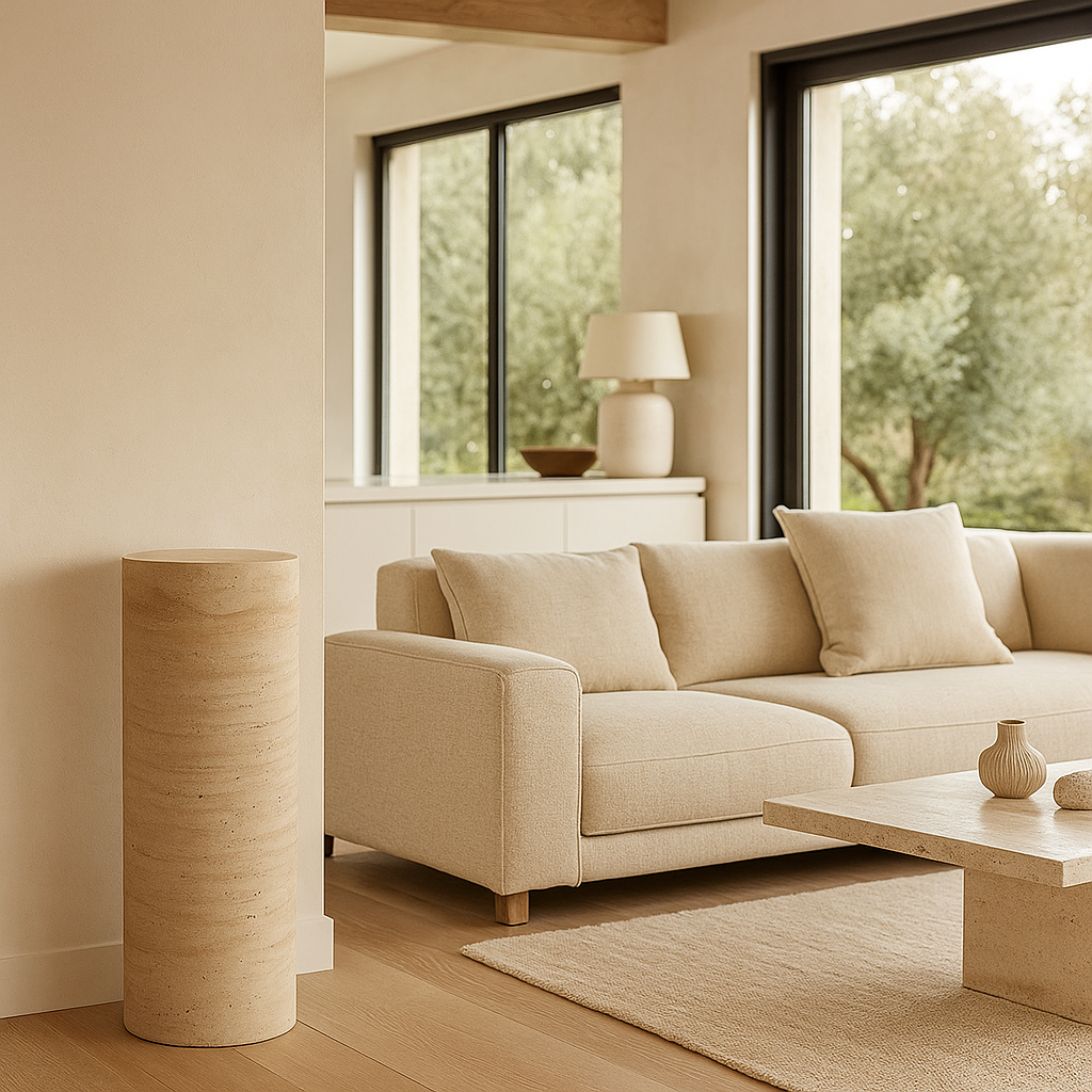 Ardea Side Table - Travertine