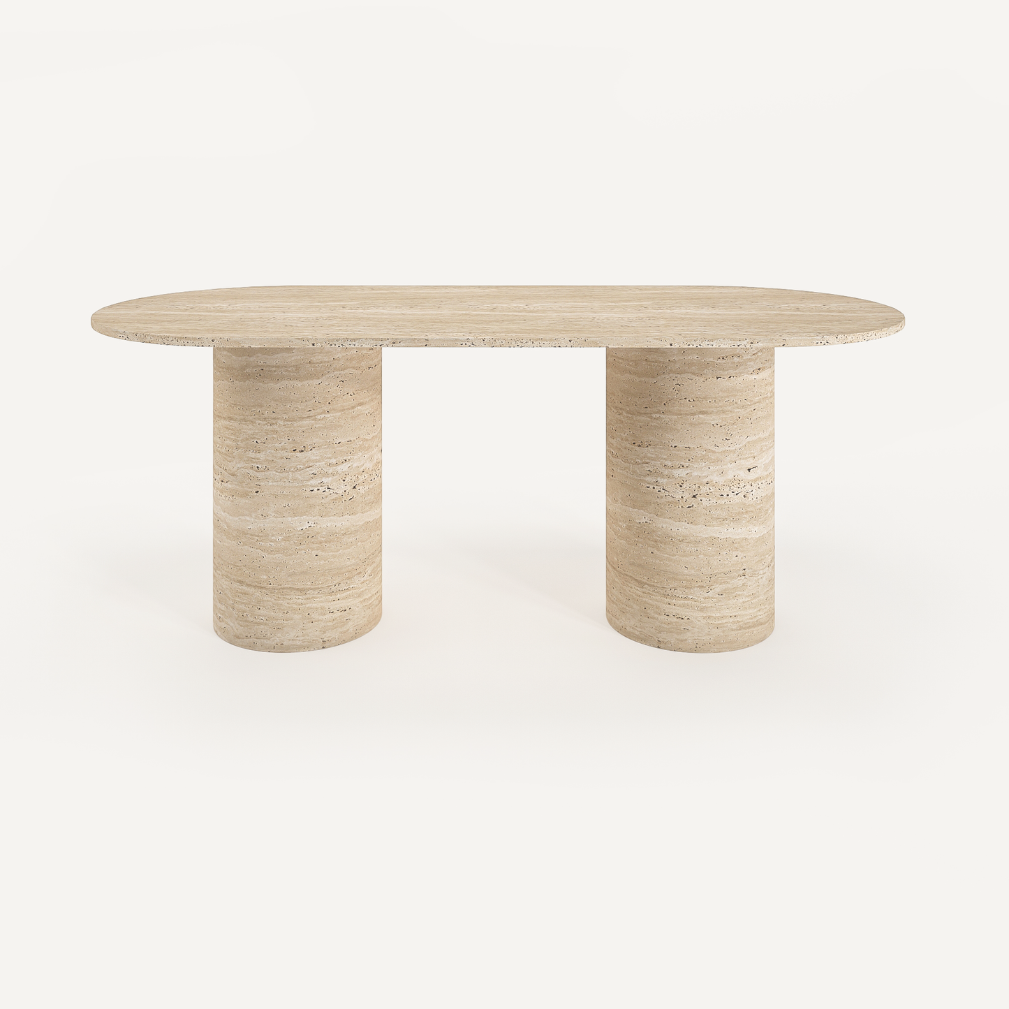 Timeless Ovale Dining Table - Travertine