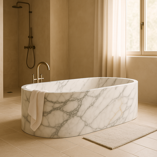 Ovalo Bathtub - Marble Calacatta