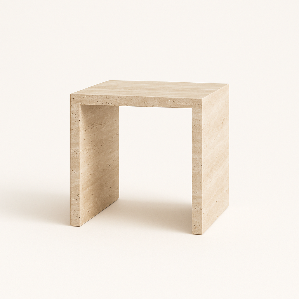 Noche Bedside Table - Travertine, Luxury Travertine, Marble & Natural ...