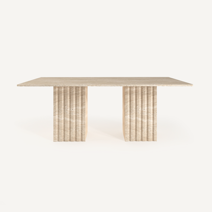 Athena Dining Table - Travertine