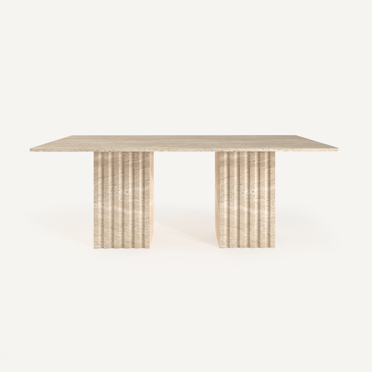 Athena Dining Table - Travertine