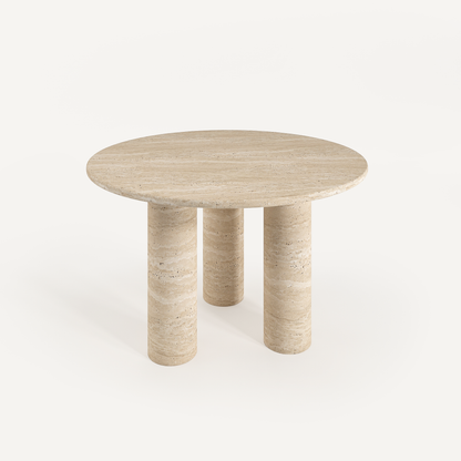 Sicily Round Dining Table - Travertine