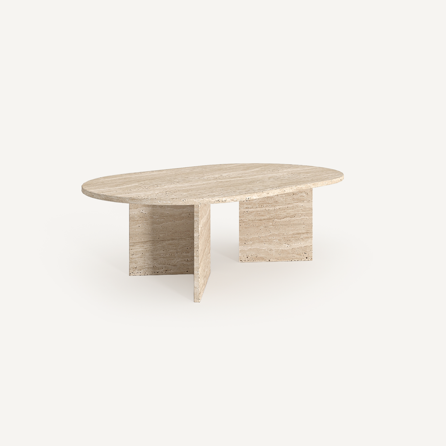 Nordic Ovale Coffee Table - Travertine