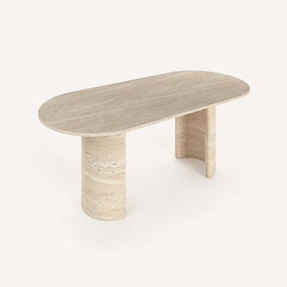 Citrus Ovale Dining Table - Travertine