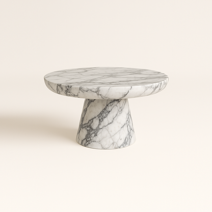 Chunky Cone Coffee Table - Marble Calacatta