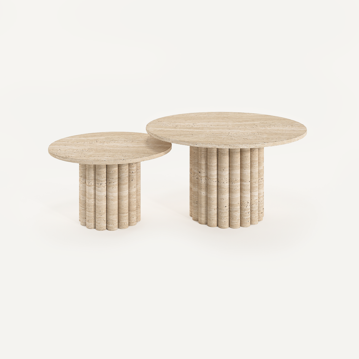 Ripple Mix Coffee Tables - Travertine