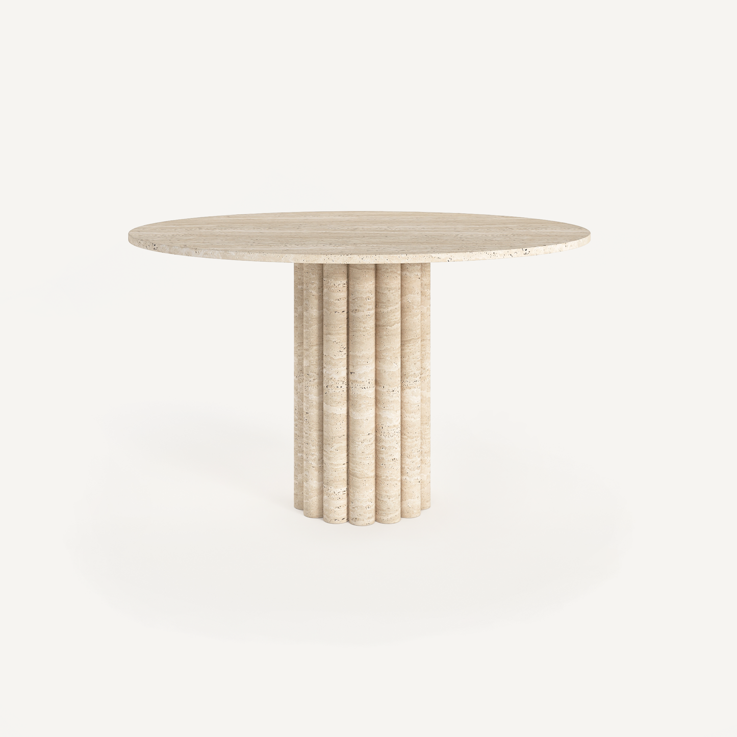 Ripple Round Dining Table - Travertine