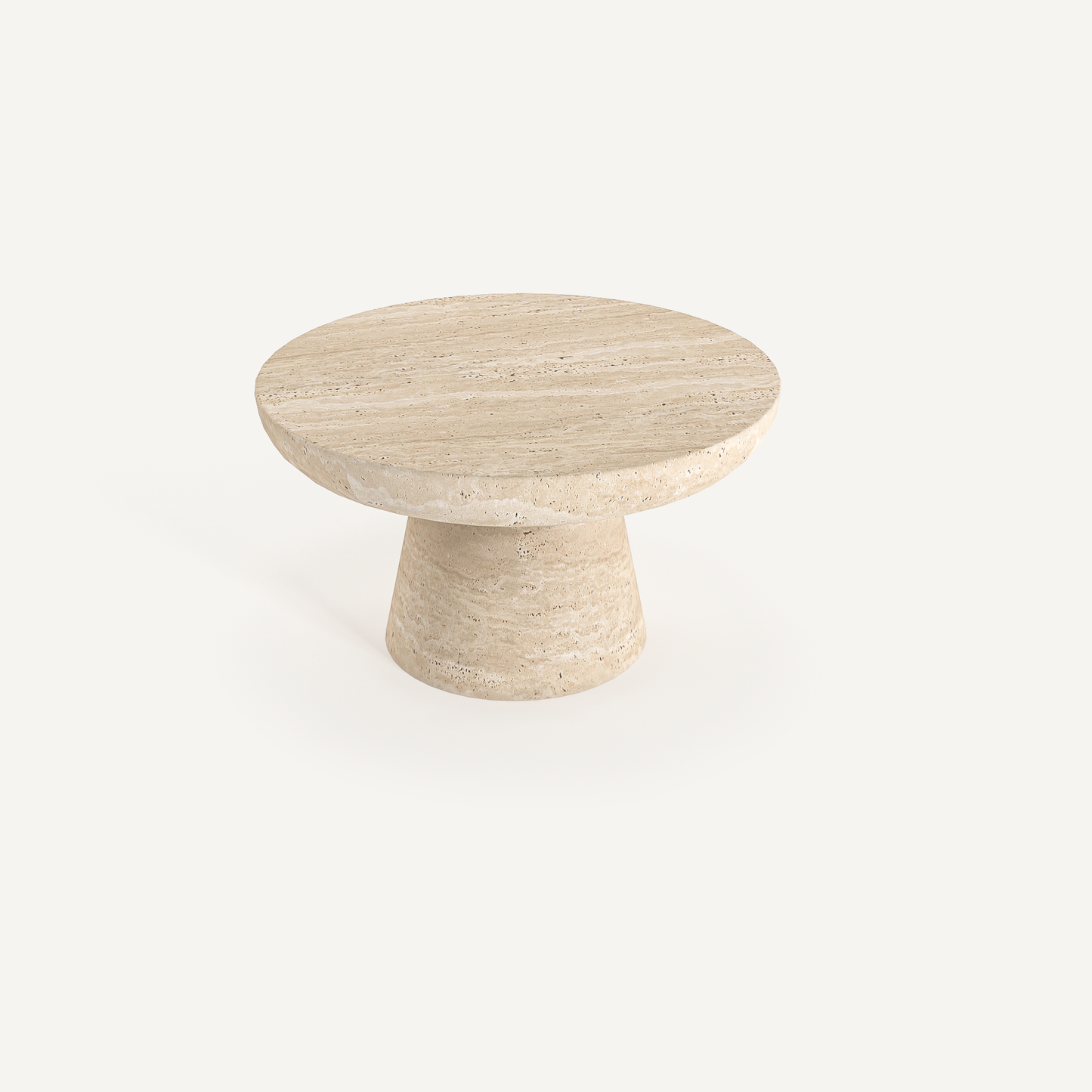 Chunky Cone Coffee Table - Travertine