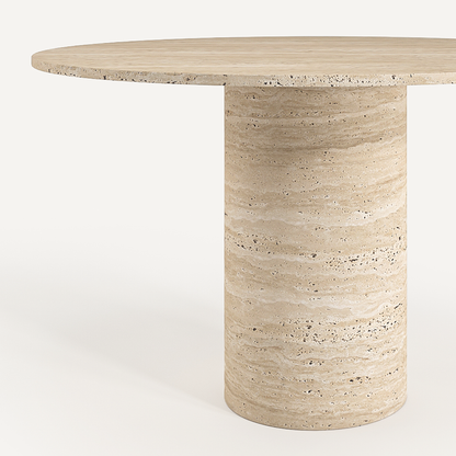 Timeless Round Dining Table - Travertine