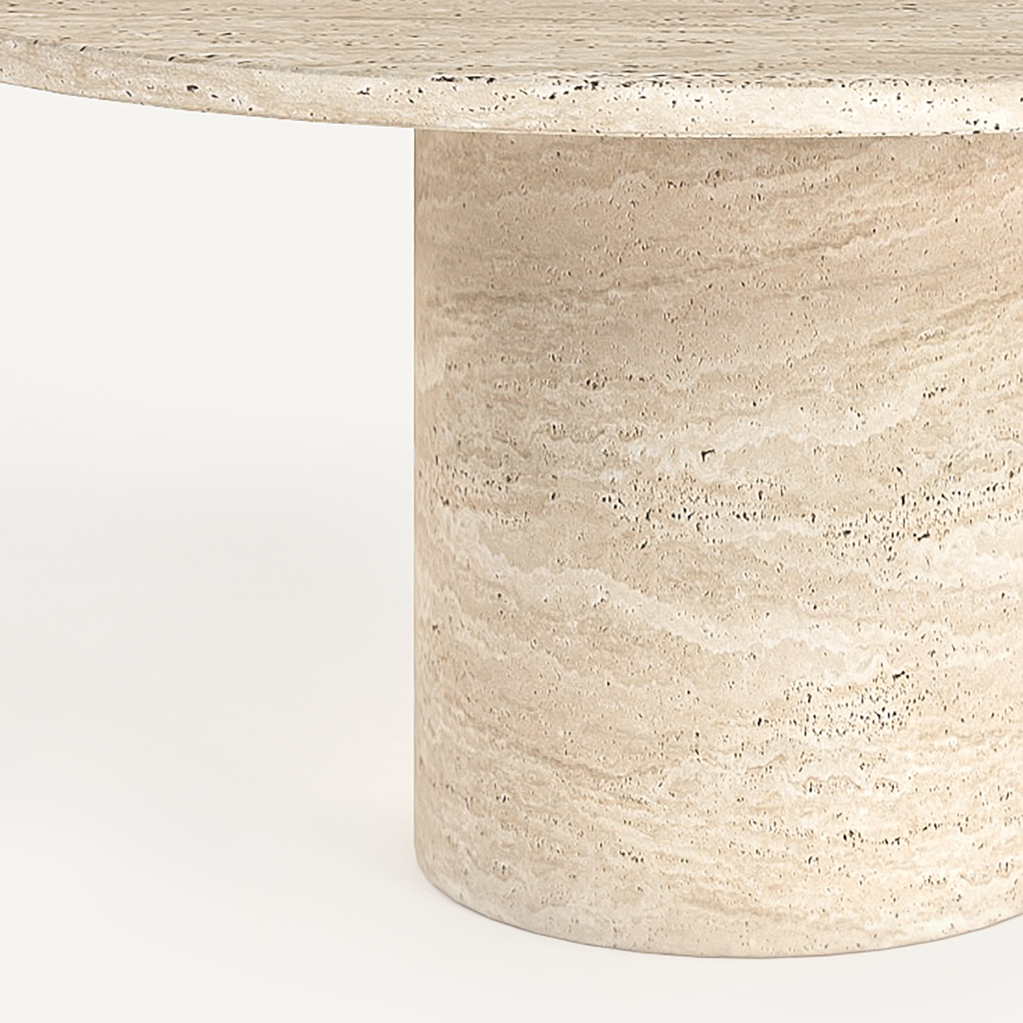 Timeless Round Coffee Table - Travertine