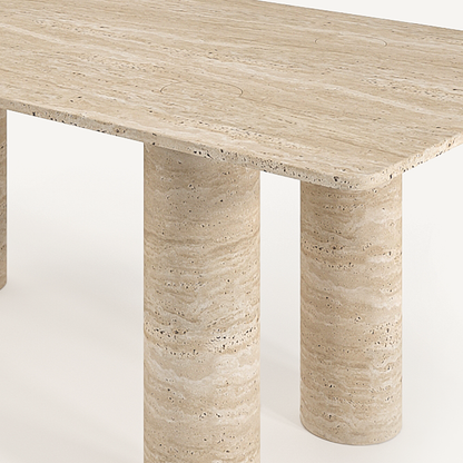 Sicily Dining Table - Travertine