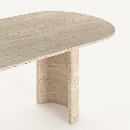 Citrus Ovale Dining Table - Travertine