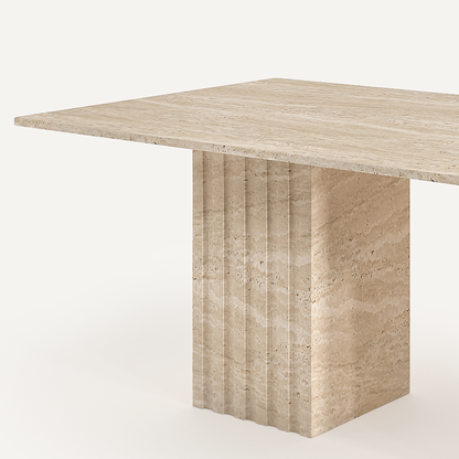 Athena Dining Table - Travertine