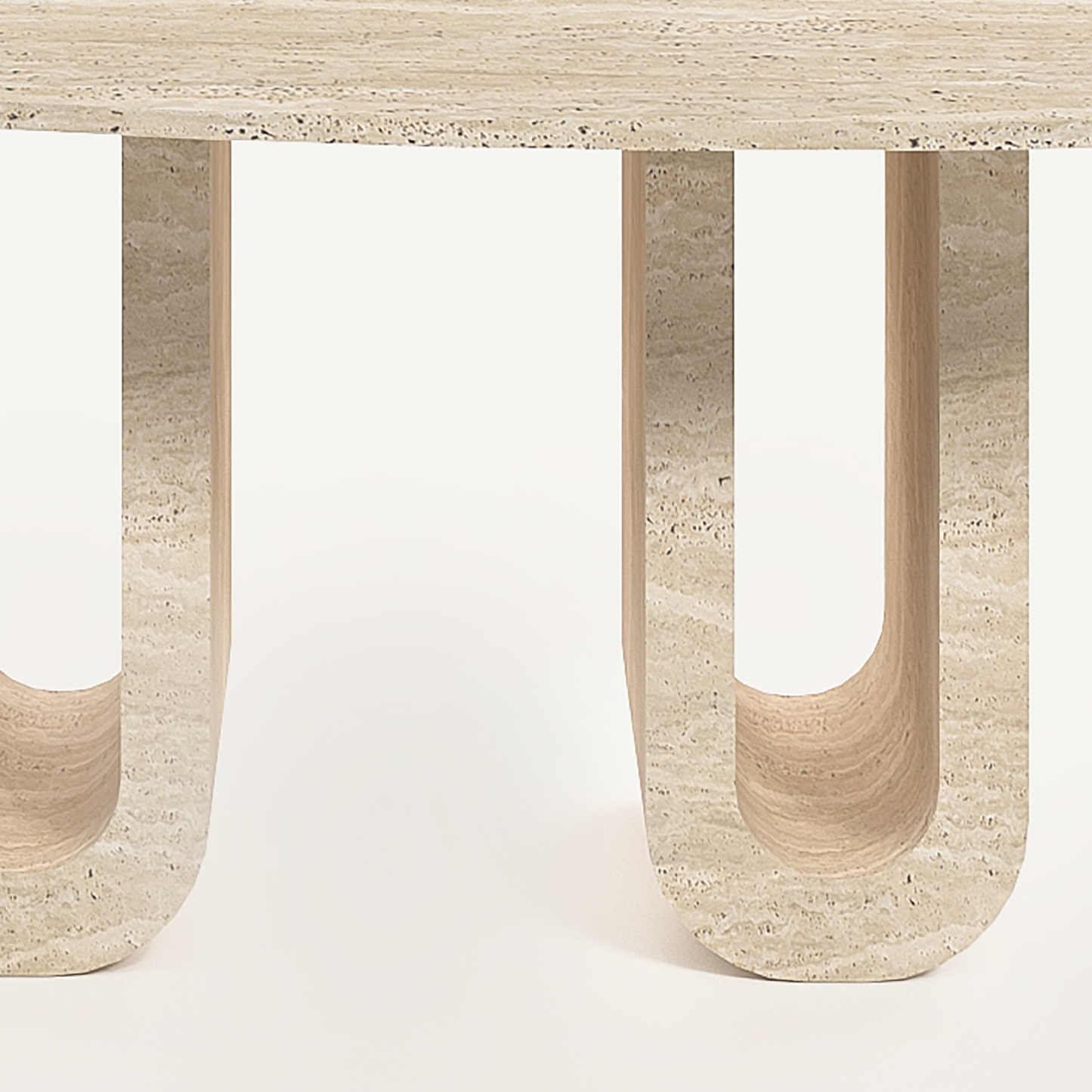 Mediterranean Ovale Dining Table - Travertine