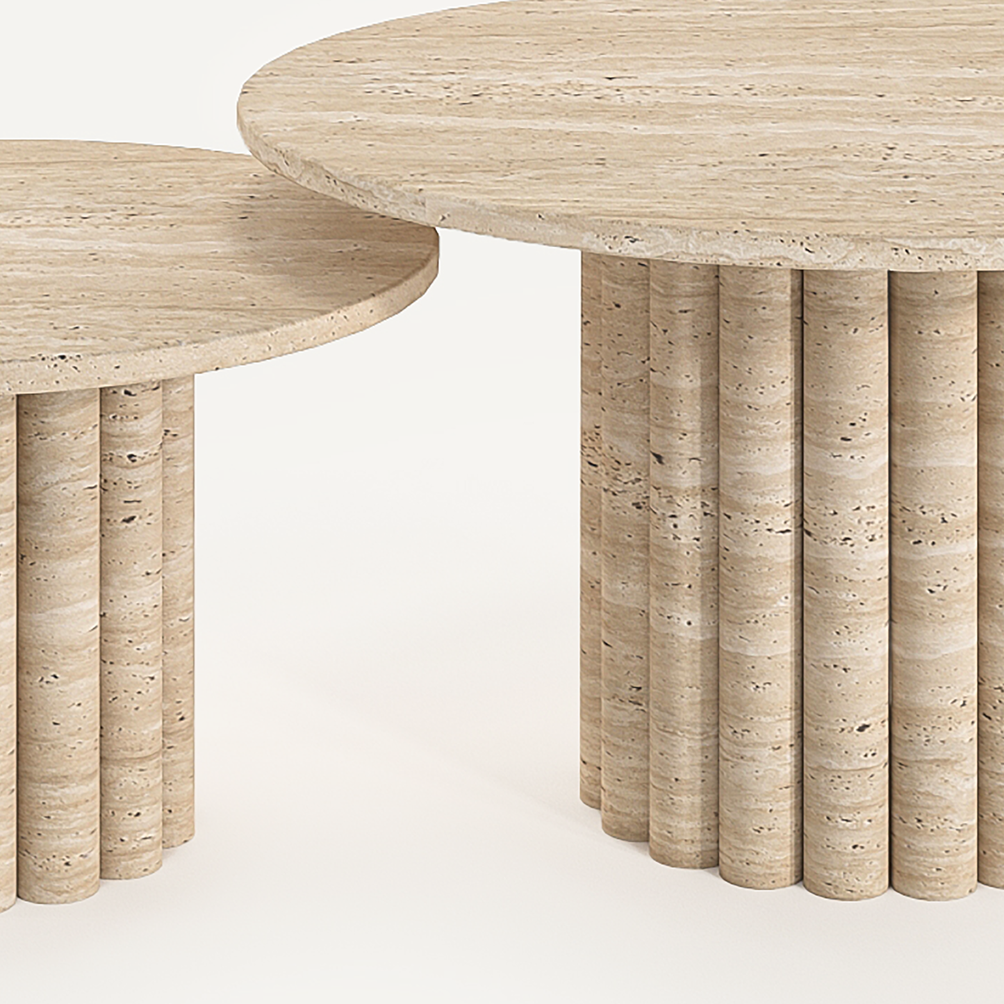 Ripple Mix Coffee Tables - Travertine