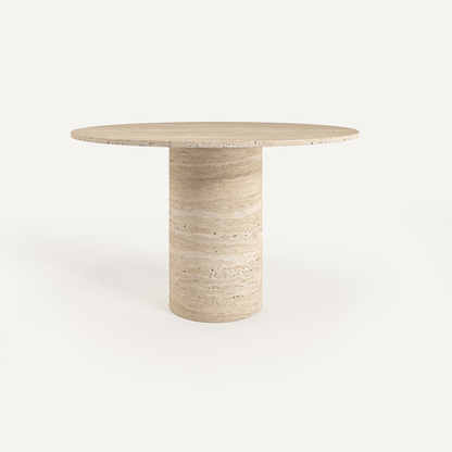 Timeless Round Dining Table - Travertine