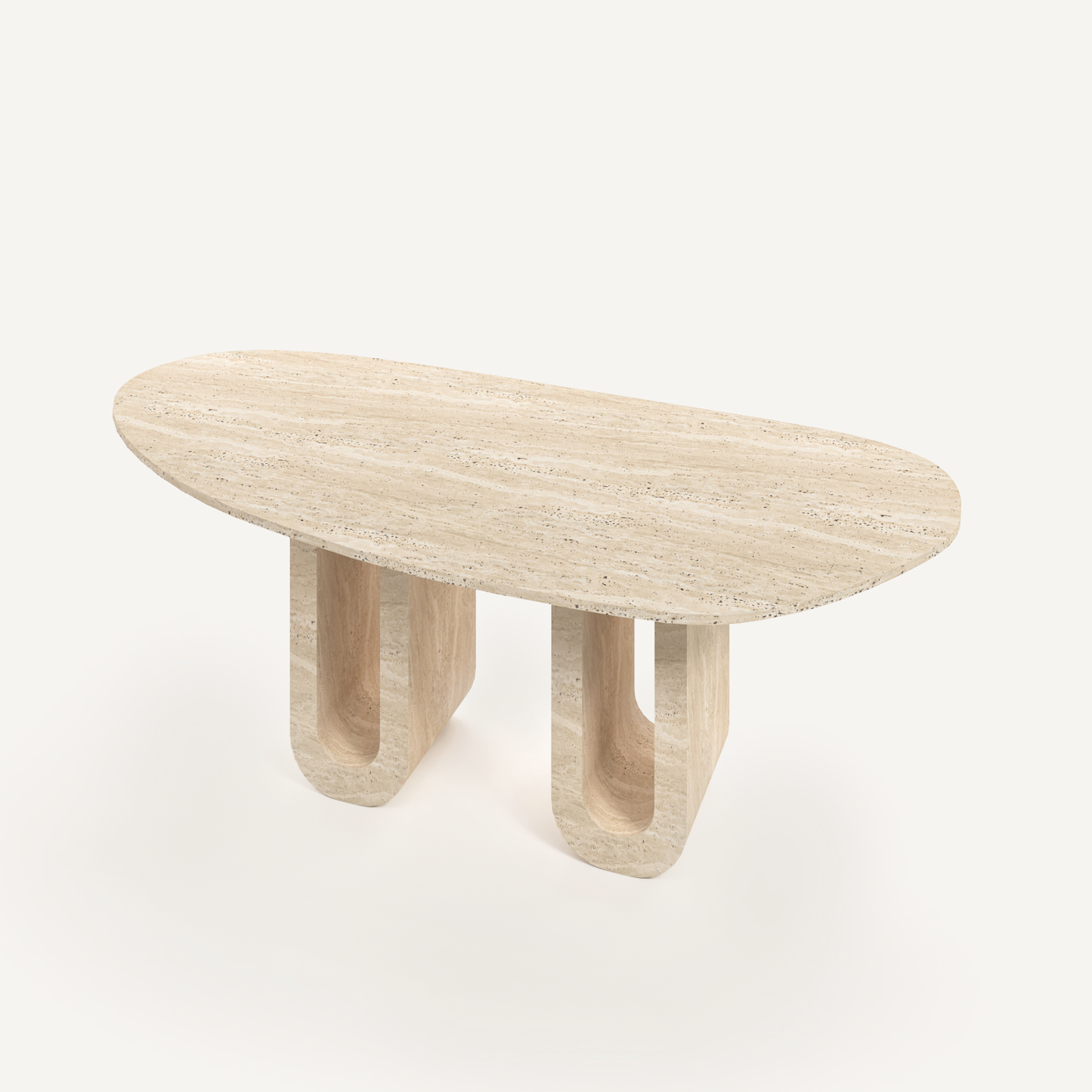 Mediterranean Ovale Dining Table - Travertine