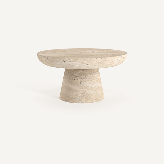 Chunky Cone Coffee Table - Travertine