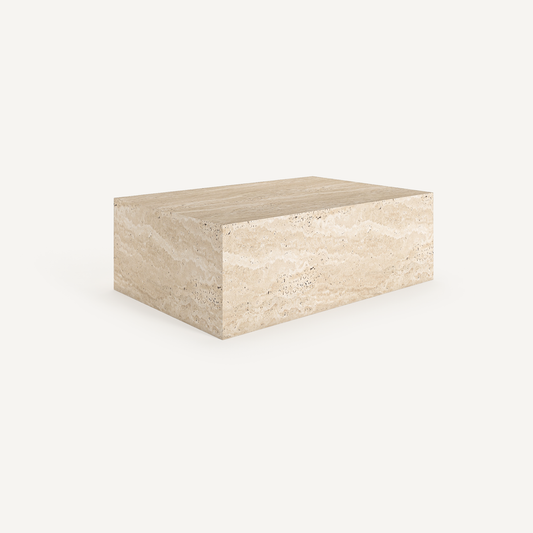 Block Coffee Table - Travertine