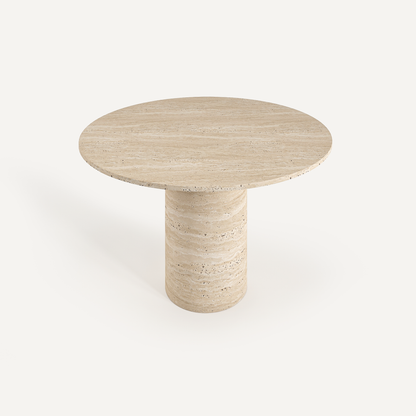 Timeless Round Dining Table - Travertine