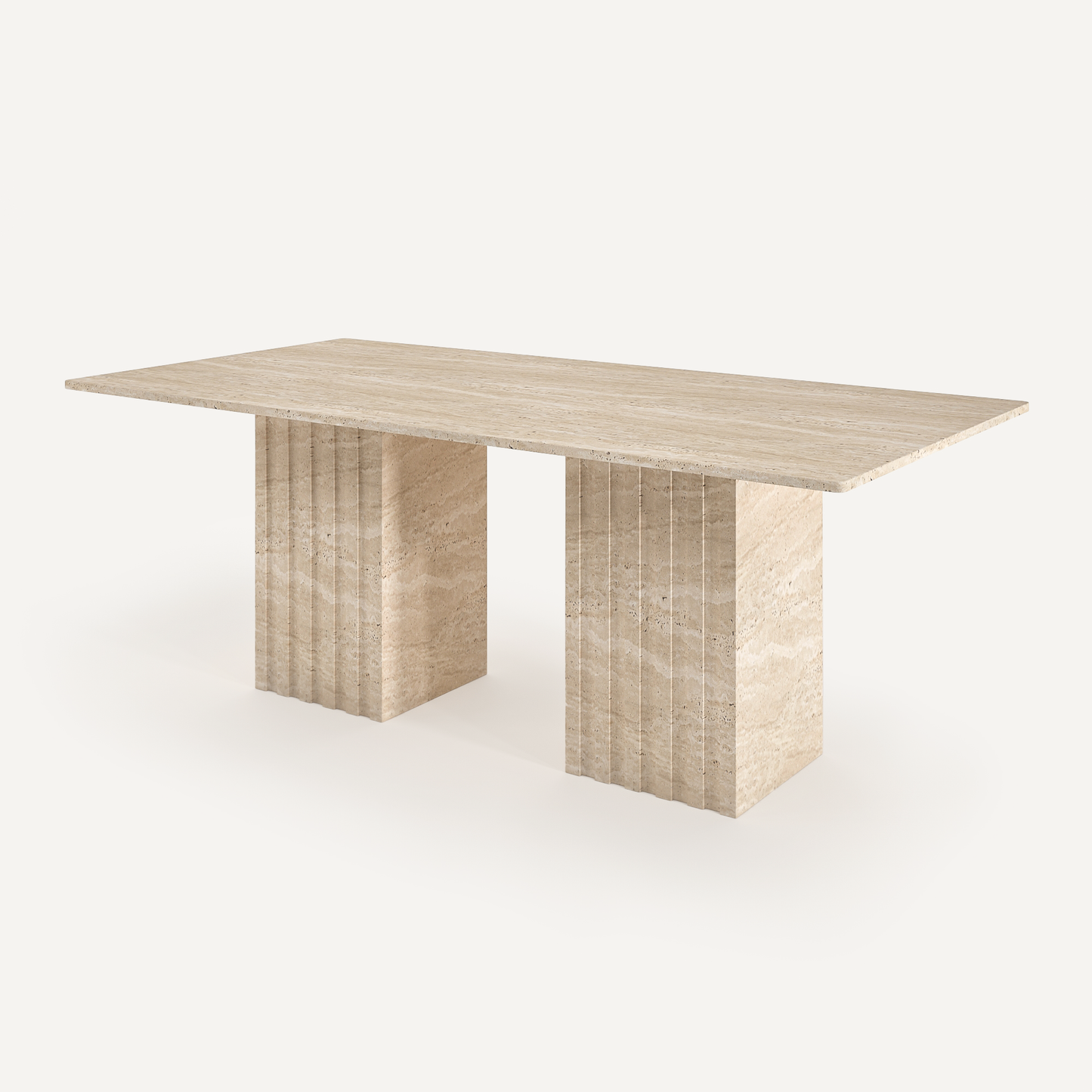 Athena Dining Table - Travertine