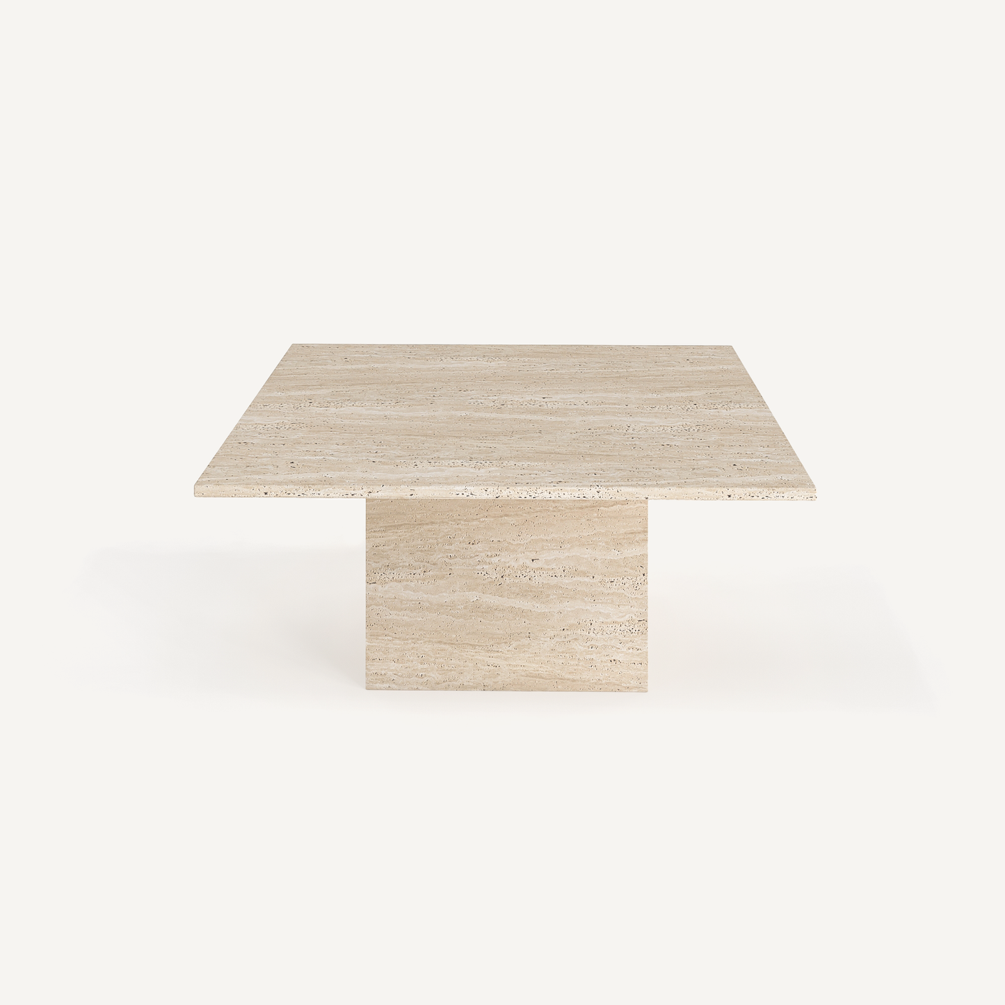 Elegant Square Coffee Table - Travertine