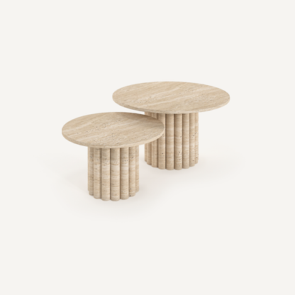 Ripple Mix Coffee Tables - Travertine